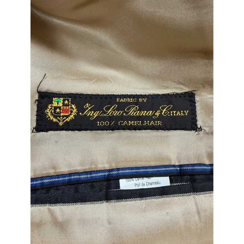 Ralph Lauren 100% Camel Hair Blazer Tan Sport Coat Mens 41R Lora Piana VTG